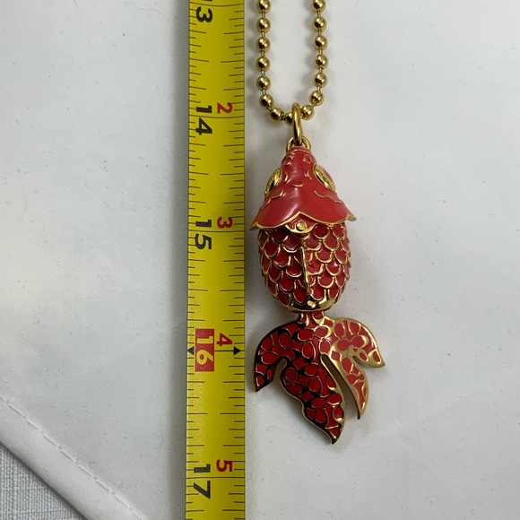 NWOT🌟COACH Koi Fish Pendant Necklace VERY RARE Coral - Picture 11 of 11